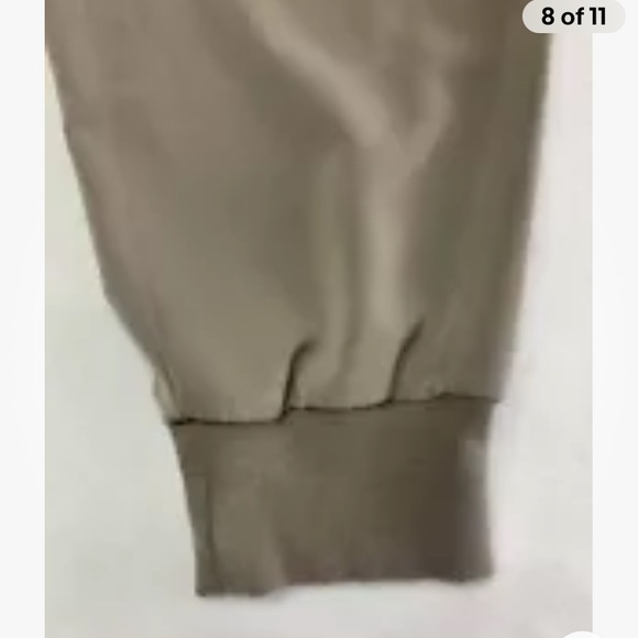 Chico’s 90’s Black Label strapless jogger Jumpsuit, taupe-size 1/8-10 - Picture 7 of 8